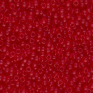 Miyuki seed beads 11/0 - Matted transparent red 11-141F